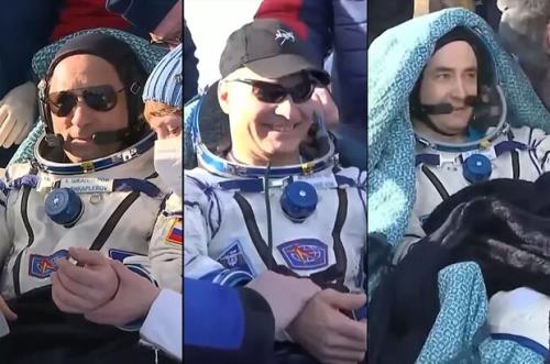 فضانوردان آمریکایی و روس به زمین بازگشتند