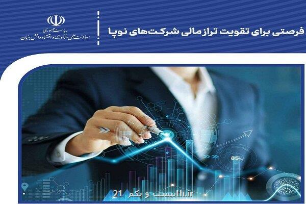 ایجاد فرصت برای تقویت تراز مالی شرکت های نوپا ایجاد فرصت برای تقویت تراز مالی شرکت های نوپا